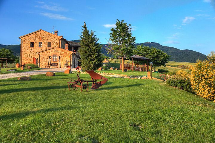 Ferienwohnung Cipresso Toskana Agriturismo Caccia Amici mit Pool Familien-Urlaub