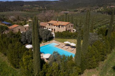 Il Cicalino Ferienwohnungen am Meer der Maremma mit Pool Außenbereich Luftaufnahme