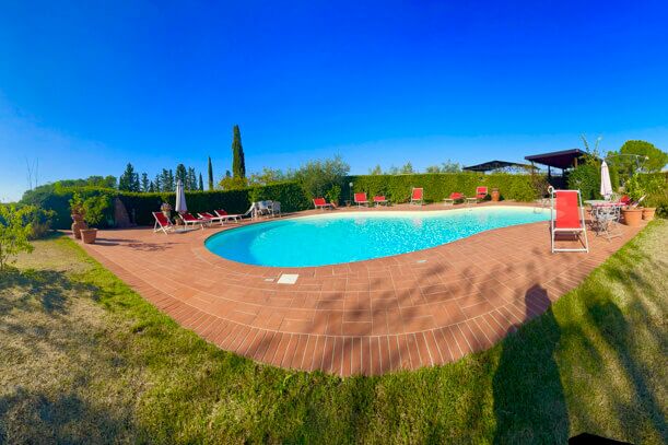 Historisches Ferienhaus Antico Convento auf Wein- und Olivengut mit Pool bei San Gimignano