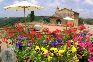Toskana Agriturismo Ferienwohnungen im Chianti bei Greve mit Pool Terrasse 6