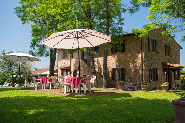 Ferienwohnung Glicine Toskana Agriturismo Pian Della Casa Pool mit Ausblick