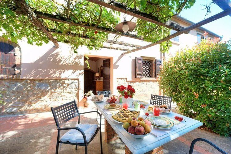 Ferienwohnung Rosa im Weingut mit Pool und Toskana-Landschaft