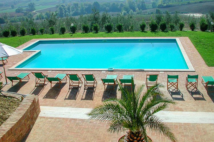 Toskana Ferienwohnung Girasole, Weingut Azienda Sanguineti mit Pool