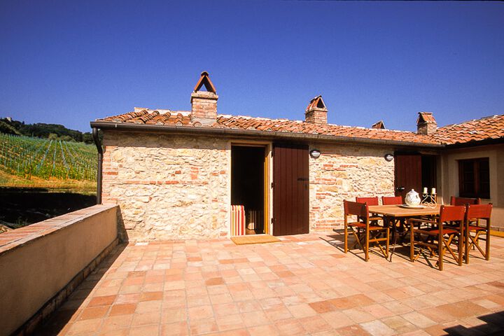 Toskana Ferienwohnung Volterra im Agriturismo Fattoria Montescudaio mit Pool am Meer