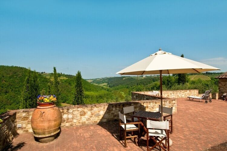 Toskana Ferienwohnung Casa di Sotto im Agriturismo I Greppi mit Pool