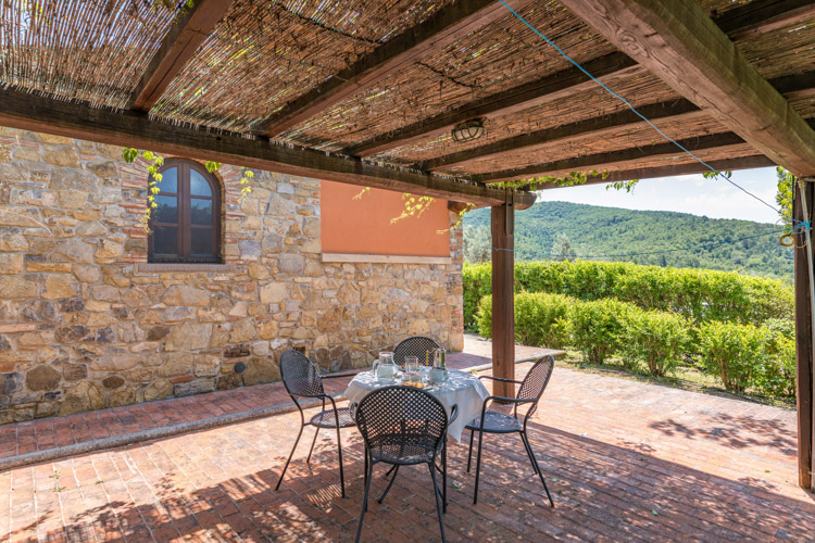 Ferienwohnung Fico Casale Presciano Toskana Weingut im Chianti mit Pool Terrasse 3