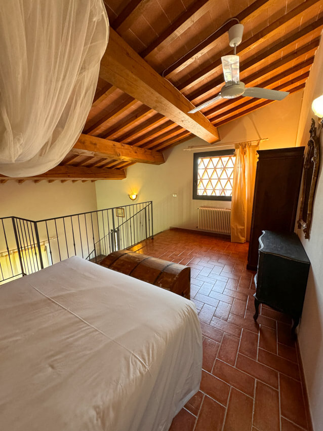 Toskana Ferienwohnung Olivaia Weingut Agriturismo Casentino mit Pool bei Florenz Ventilator