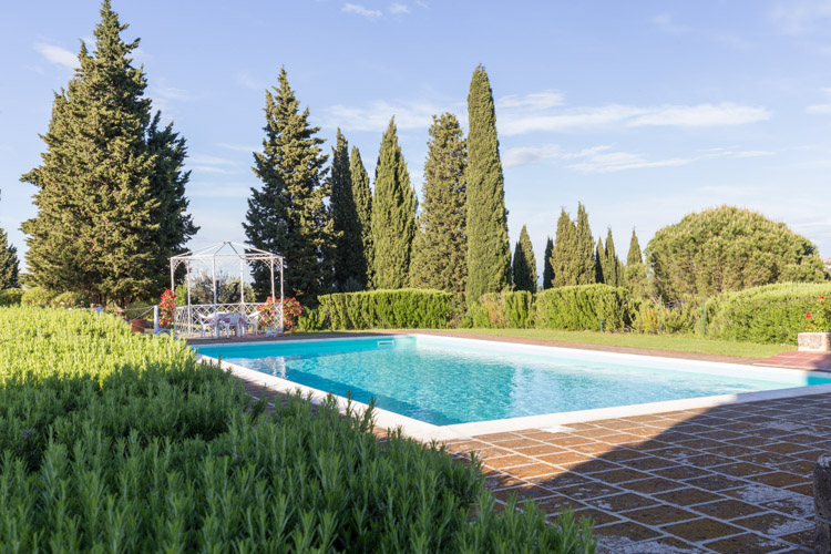 Ferienwohnung Glicine Toskana Agriturismo Pian Della Casa Pool mit Ausblick