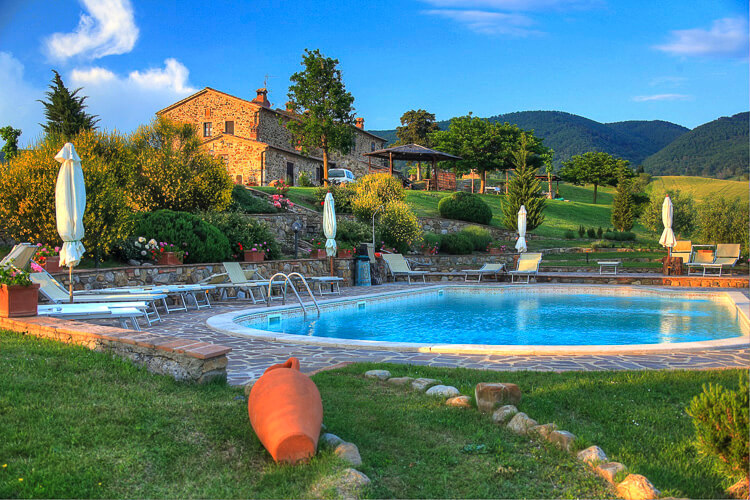 Ferienwohnung Cipresso Toskana Agriturismo Caccia Amici mit Pool Familien-Urlaub